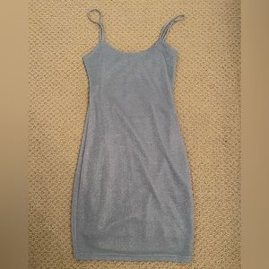 Blue sparky tight dress